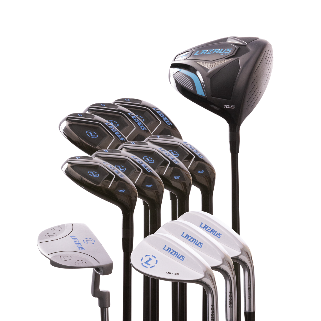 Lazrus Golf 13 pc Set - Driver, 3 Wedges Set, Hybrids (4-PW), Putter & Bag (optional)