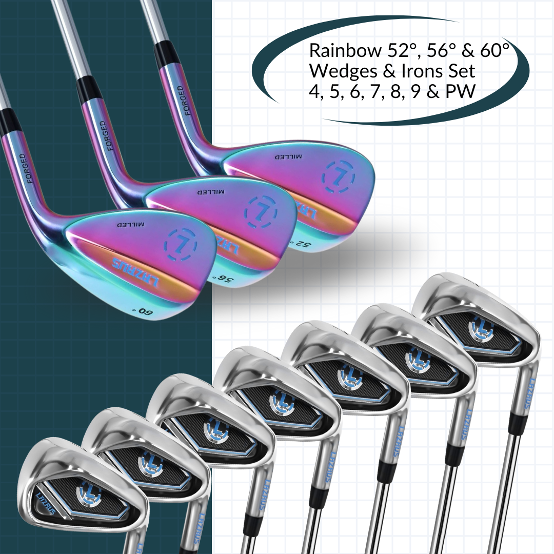 Lazrus Golf Wedges Set or Individual - Forged 52, 56, 60 | Gap, Sand, Lob Wedge (Right or Left Hand)