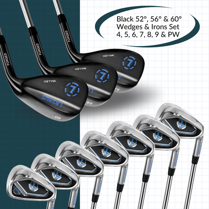 Lazrus Golf Wedges Set or Individual - Forged 52, 56, 60 | Gap, Sand, Lob Wedge (Right or Left Hand)