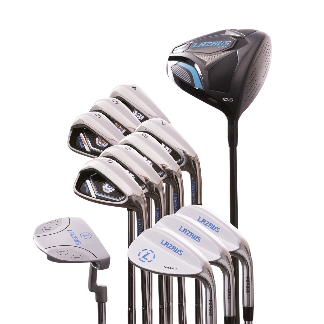 Lazrus Golf 13 pc Set - Driver, 3 Wedges Set, Irons (4-PW), Putter & Bag (optional)