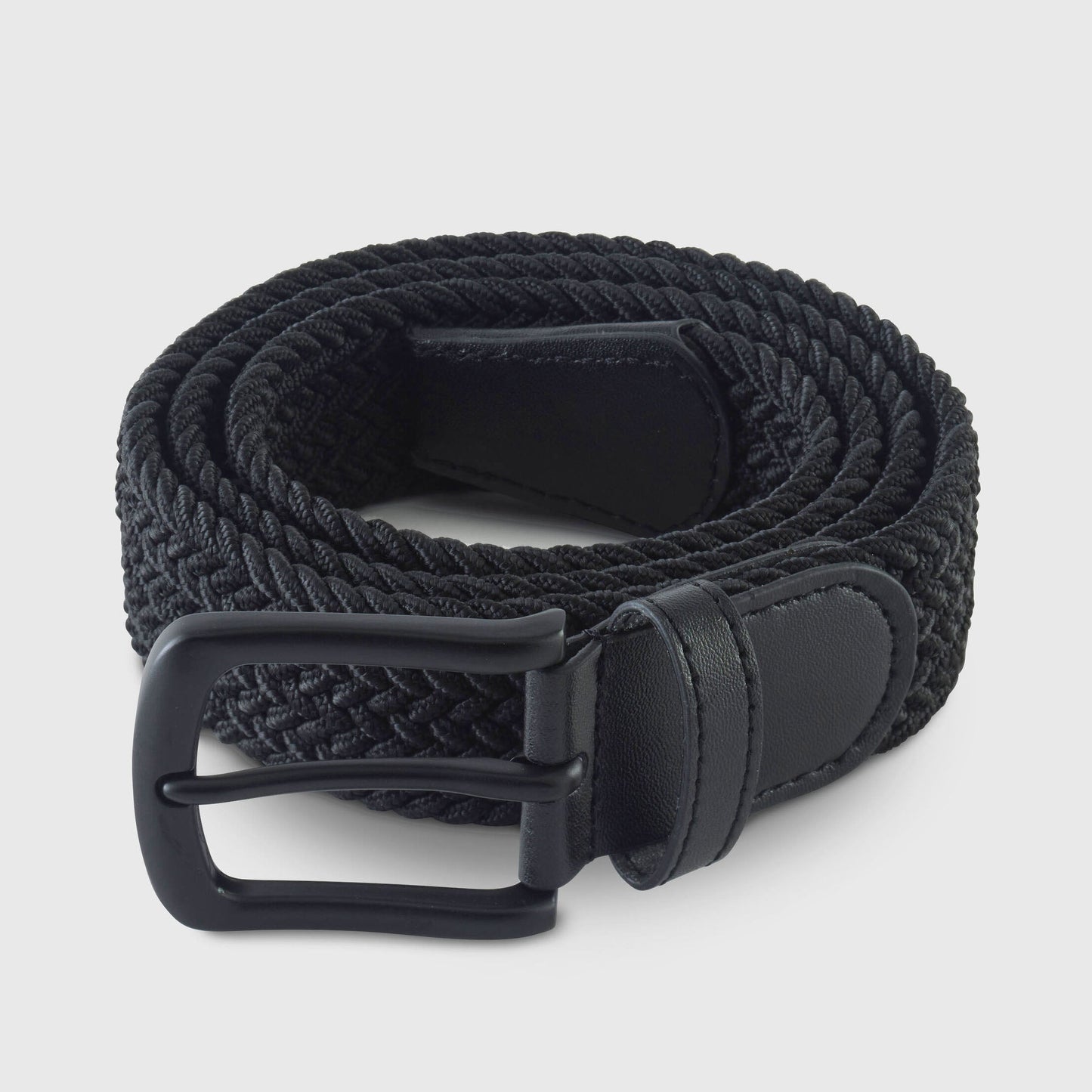 BLACK WOVEN STRETCH BELT