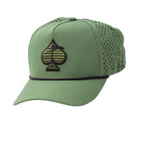 Perforated Rope Hat - Olive