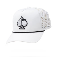 Perforated Rope Hat - White