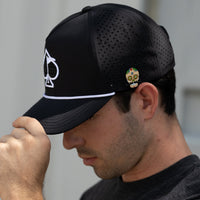 Perforated Rope Hat - Black