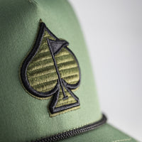 Perforated Rope Hat - Olive