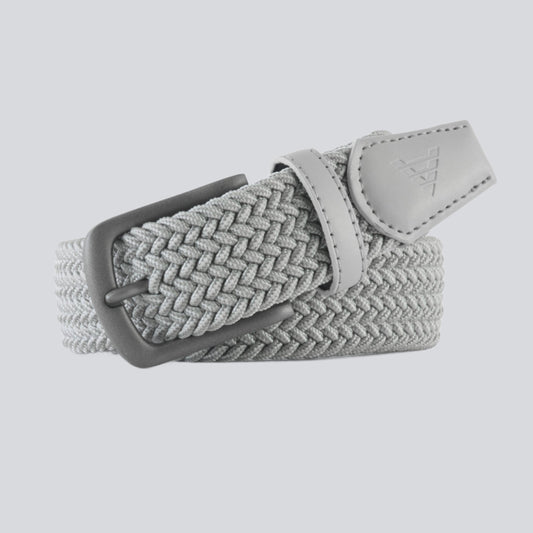 LIGHT GRAY WOVEN STRETCH BELT