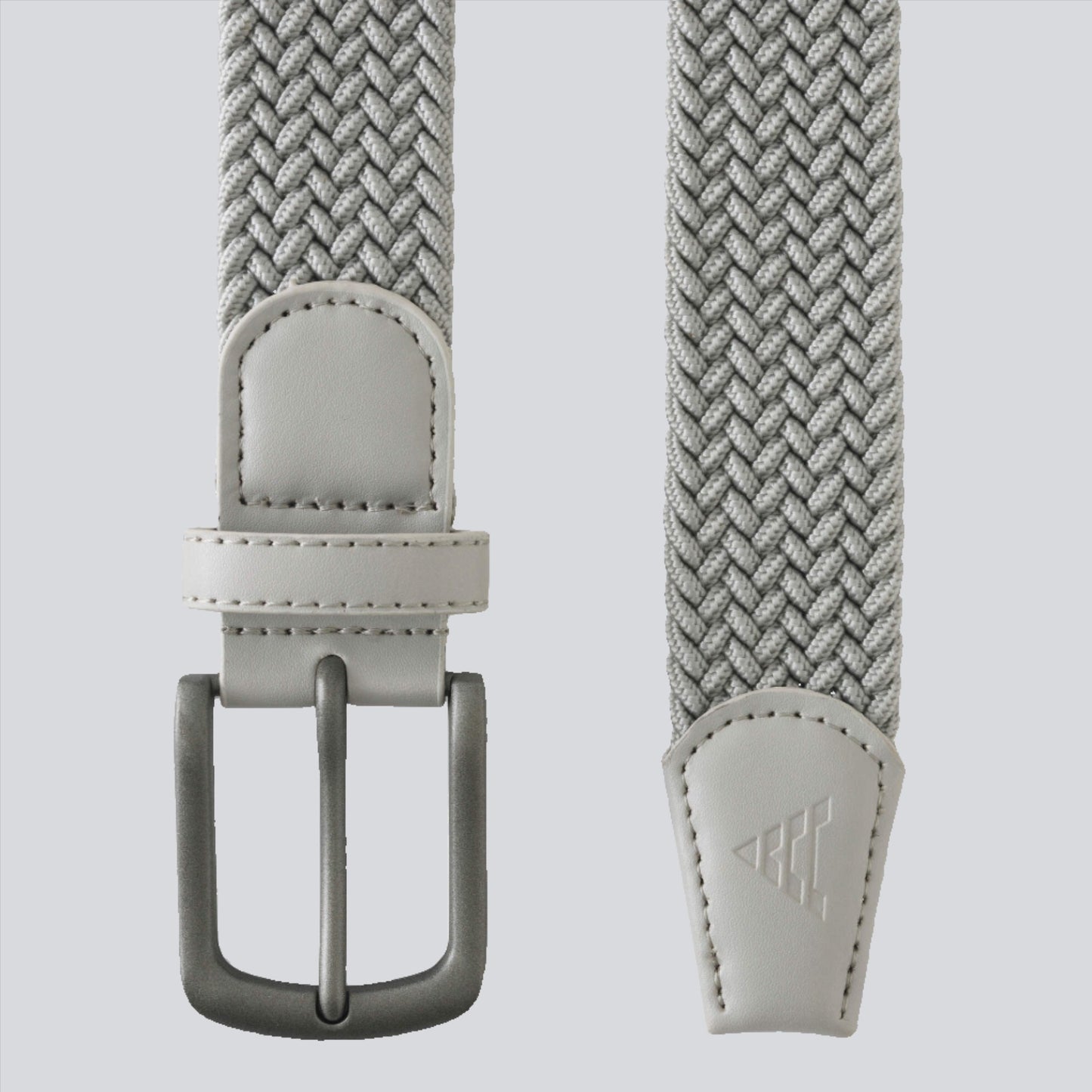 LIGHT GRAY WOVEN STRETCH BELT