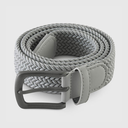 LIGHT GRAY WOVEN STRETCH BELT