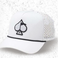 Perforated Rope Hat - White