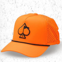 Perforated Rope Hat - Highlighter Orange