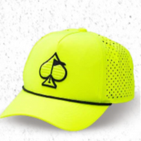 Perforated Rope Hat - Highlighter Yellow