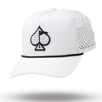 Perforated Rope Hat - White