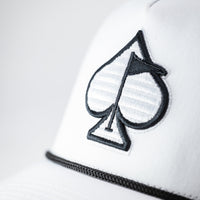 Perforated Rope Hat - White