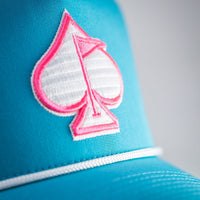 Perforated Rope Hat - Baby Blue