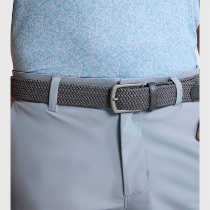 GRAY WOVEN STRETCH BELT