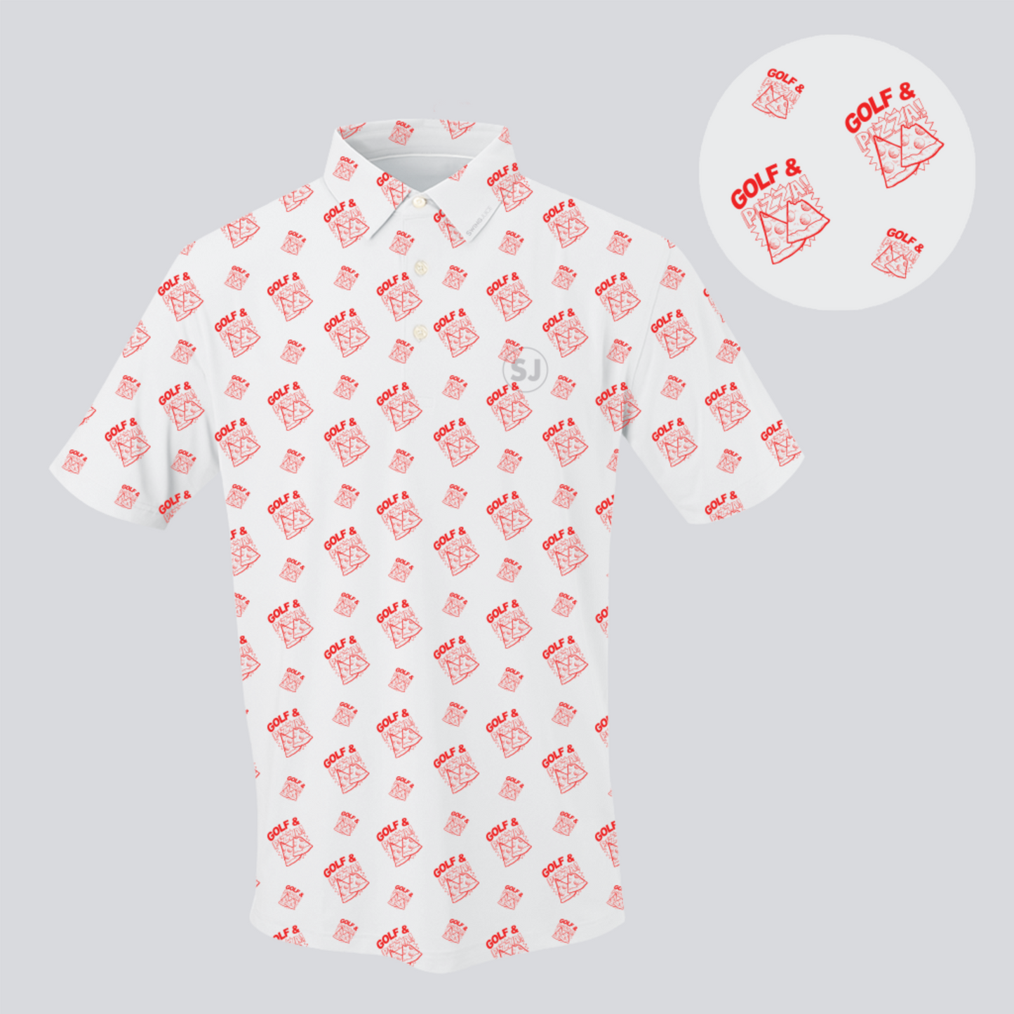 Golf & Pizza Men's Polo