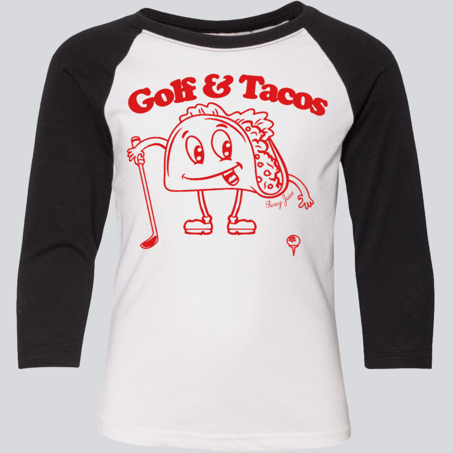 Golf & Tacos Kids Raglan T-Shirt